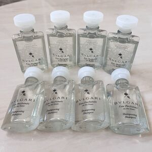 8pc BVLGARI Eau Perfumee Shampoo 1.3oz /40ml White Tea Travel Size Made In Italy